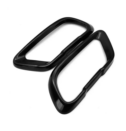 Avgasutblåsskydd / lister för BMW X5 G05 / X6 G06 / X7 G07 med M-Pack, blank svart