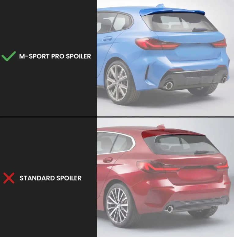 Performance Takspoiler för BMW F40 (M-Sport Pro / M135), blank svart