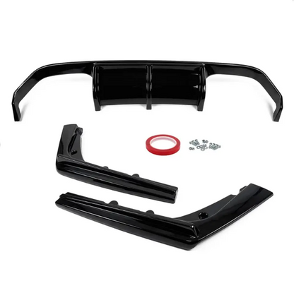 V-stil Diffuser för bakre stötfångare för BMW F80 / F82 / F83, blank svart