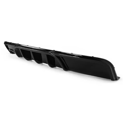 WR Diffuser för bakre stötfångare för BMW E82 / E88 M-Pack, blank svart