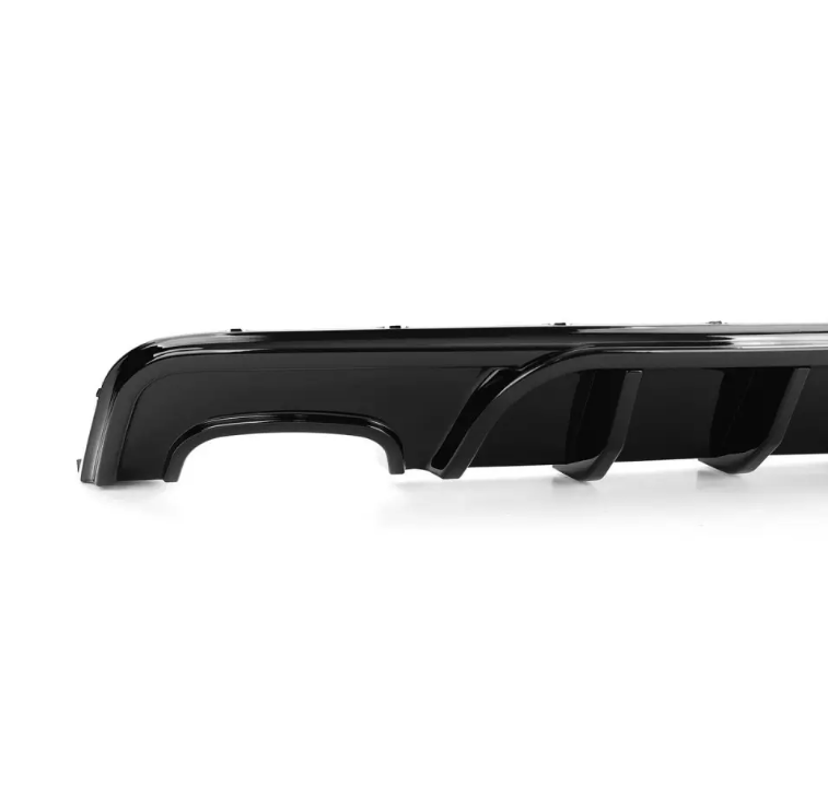 WR Diffuser för bakre stötfångare för BMW E82 / E88 M-Pack, blank svart