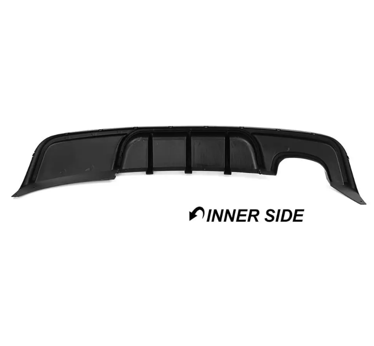 WR Diffuser för bakre stötfångare för BMW E82 / E88 M-Pack, blank svart