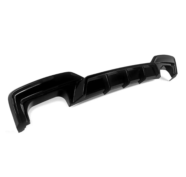 WR Diffuser för bakre stötfångare för BMW F06 / F12 / F13 M-Pack (with oval 2x2 exhaust), blank svart