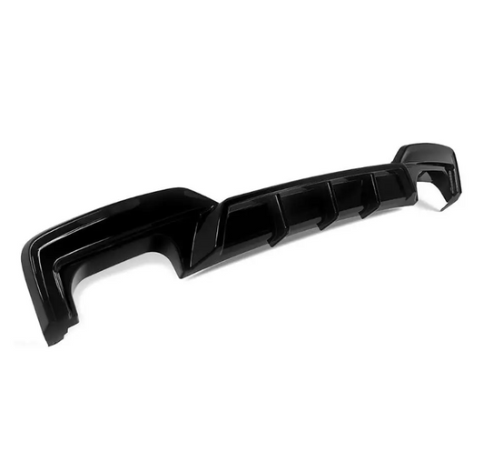 WR Diffuser för bakre stötfångare för BMW F06 / F12 / F13 M-Pack (with oval 2x2 exhaust), blank svart