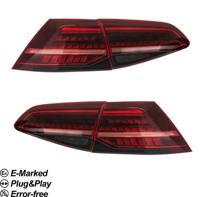 R stil LED Bakljus sats med Dynamic Blinkers för VW Golf MK7 (13-19) halvkombi