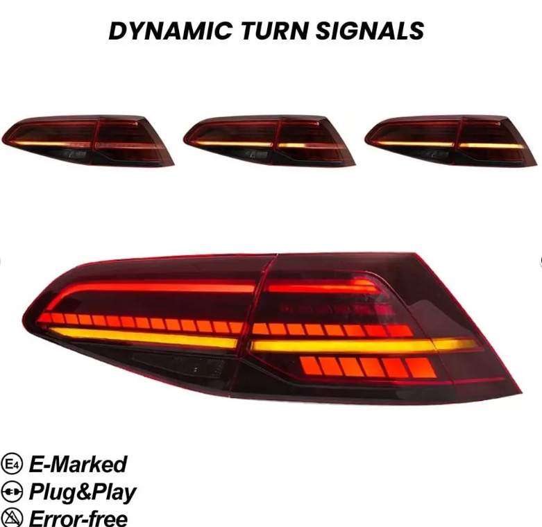 R stil LED Bakljus sats med Dynamic Blinkers för VW Golf MK7 (13-19) halvkombi