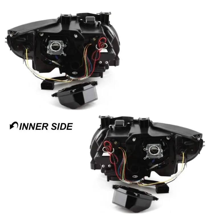 DTM-inspirerad Xenon Strålkastare sats med vit LED Angel Eyes för BMW E92 / E93 PRE-LCI (06-10)