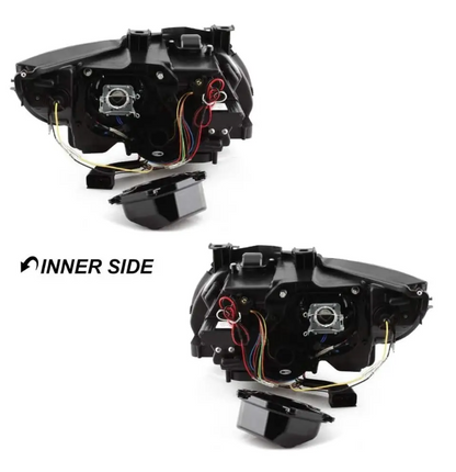 DTM-inspirerad Xenon Strålkastare sats med vit LED Angel Eyes för BMW E92 / E93 PRE-LCI (06-10)