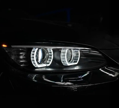 DTM-inspirerad Xenon Strålkastare sats med vit LED Angel Eyes för BMW E92 / E93 PRE-LCI (06-10)
