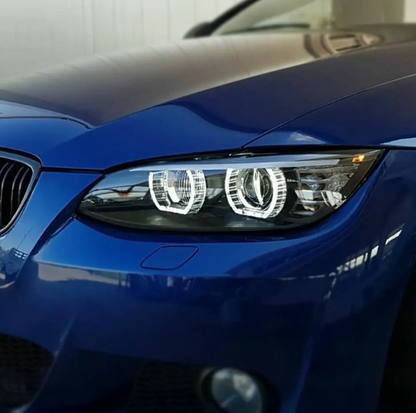 DTM-inspirerad Xenon Strålkastare sats med vit LED Angel Eyes för BMW E92 / E93 PRE-LCI (06-10)