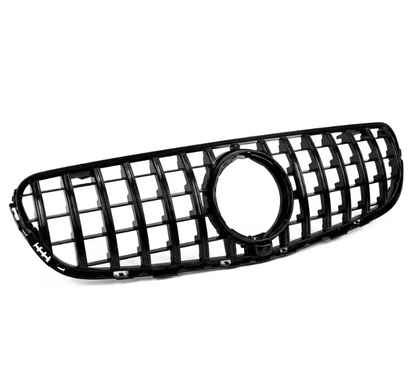 GT R Panamericana stil Frontgrill för Mercedes-Benz GLC W253 / C253 / X253 (15-19), blank svart