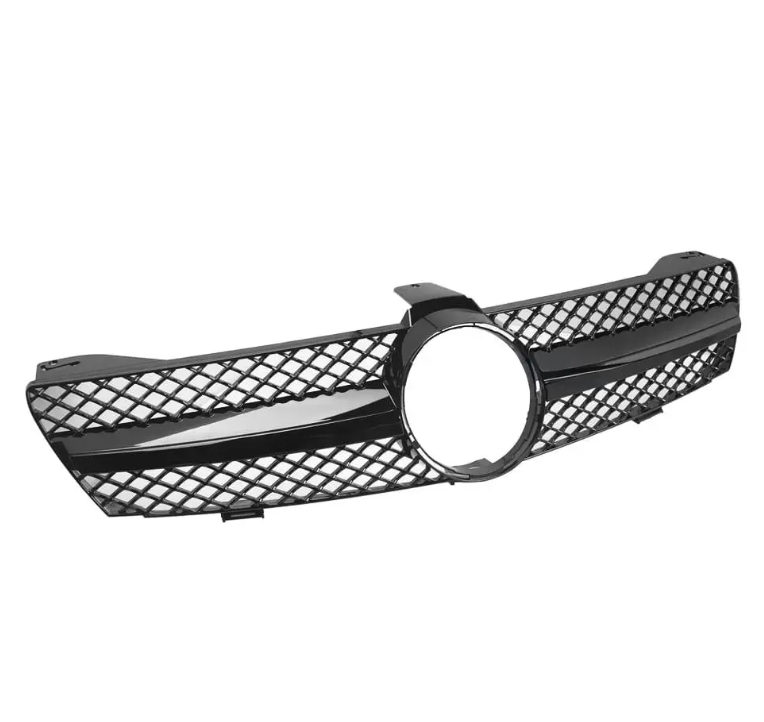 Frontgrill för Mercedes-Benz CLS (C219 / W219) prefacelift (04-07), blank svart