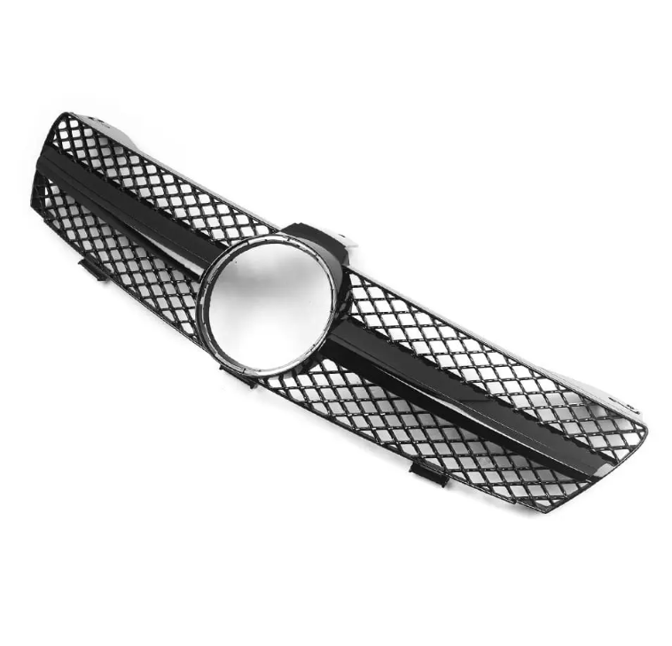 Frontgrill för Mercedes-Benz CLS (C219 / W219) prefacelift (04-07), blank svart