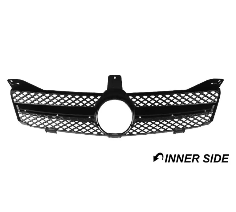 Frontgrill för Mercedes-Benz CLS (C219 / W219) prefacelift (04-07), blank svart