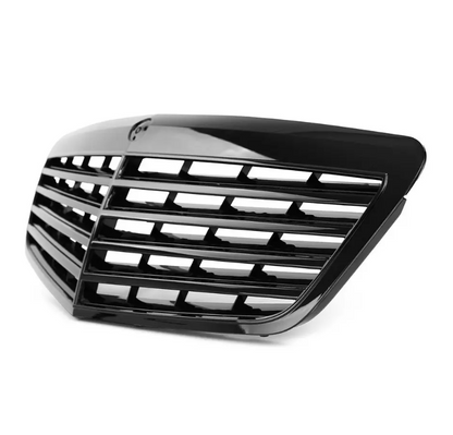 Frontgrill för Mercedes-Benz W221 (09-13) utan ACC, blank svart