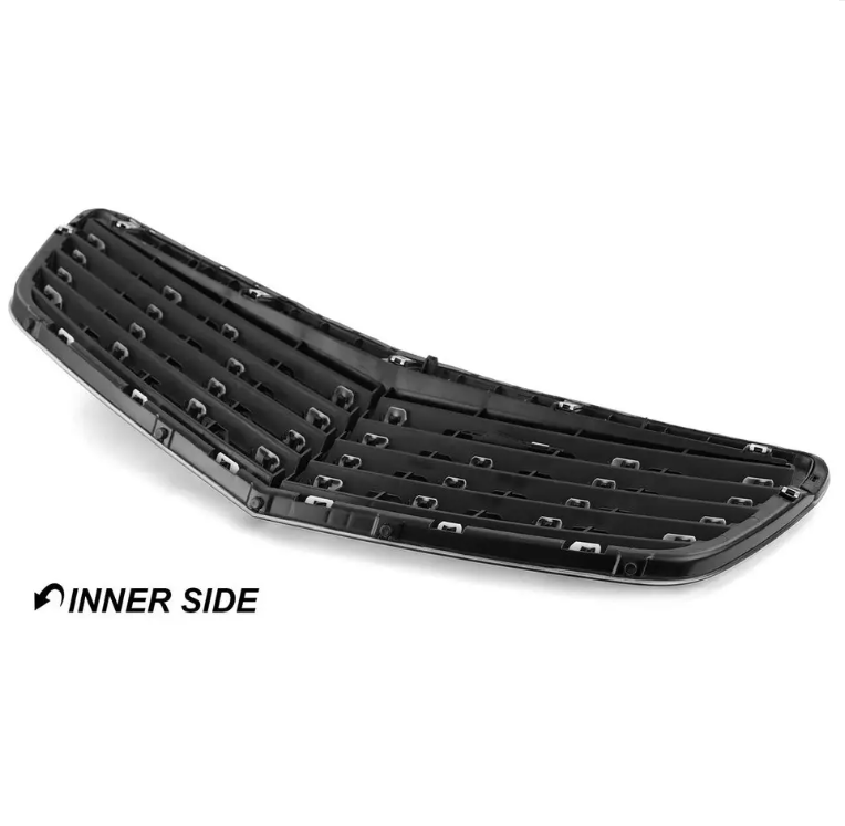 Frontgrill för Mercedes-Benz W221 (09-13) utan ACC, blank svart