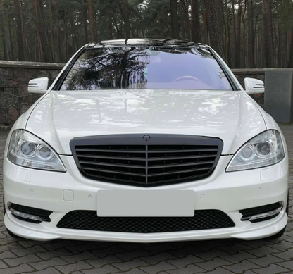Frontgrill för Mercedes-Benz W221 (09-13) utan ACC, blank svart