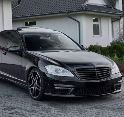 Frontgrill för Mercedes-Benz W221 (09-13) utan ACC, blank svart