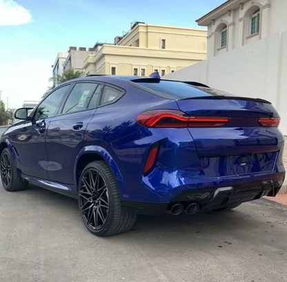X6M-stil Bakluckespoiler för BMW X6 G06 / F96, blank svart