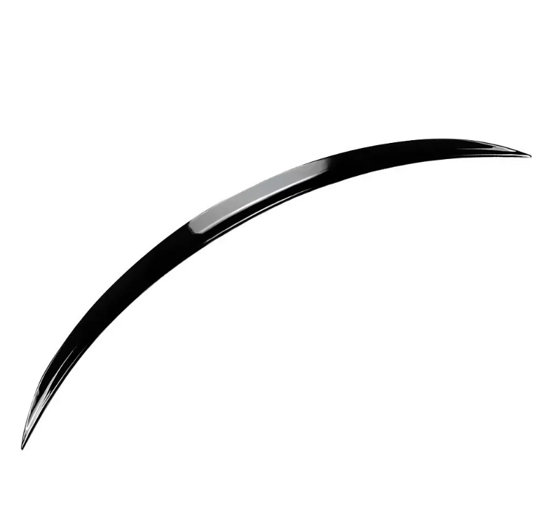 C63-stil Bakluckespoiler för Mercedes C205 coupé (15-23), blank svart