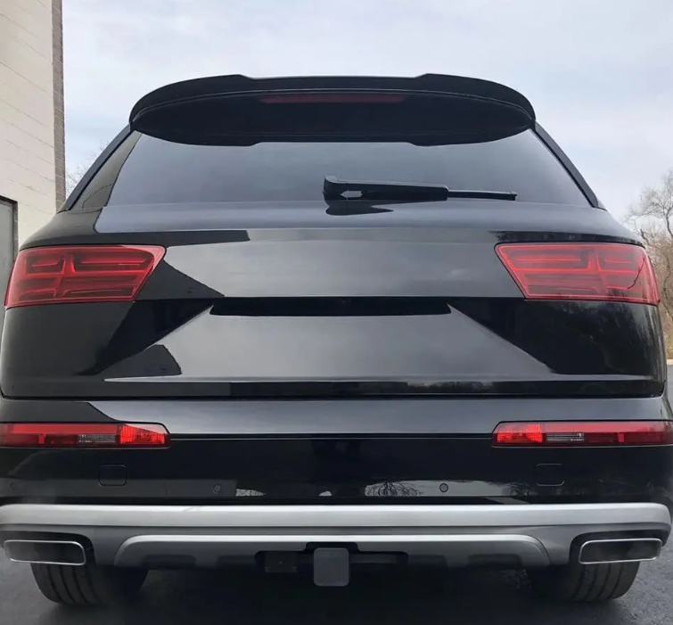 Bakluckespoiler för Audi Q7 4M pre-facelift (15-19), blank svart