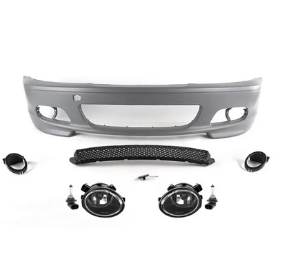 M-Tech Främre stötfångare för BMW E46 (99-06) coupé / cabrio, med klar Dimljus