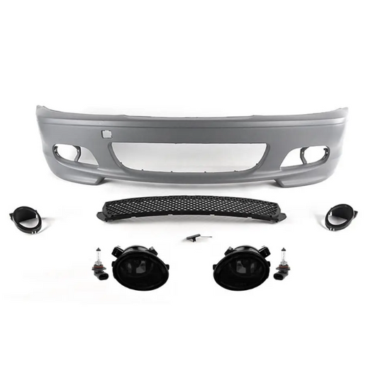 M-Tech Främre stötfångare för BMW E46 (99-06) coupé / cabrio, med röktonad Dimljus