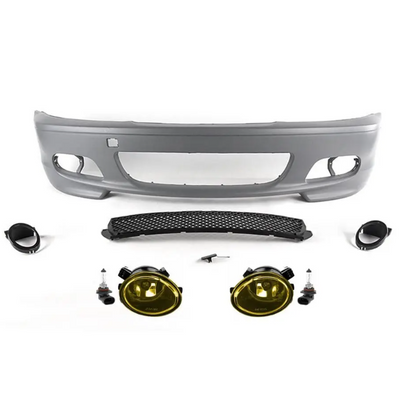 M-Tech Främre stötfångare för BMW E46 (99-06) coupé / cabrio, med gul Dimljus