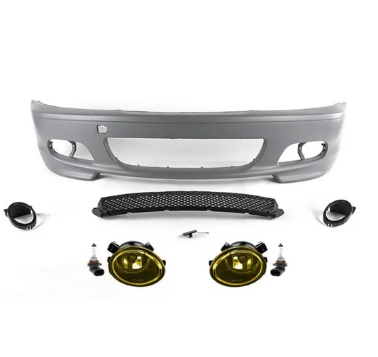M-Tech Främre stötfångare för BMW E46 (99-06) coupé / cabrio, med gul Dimljus