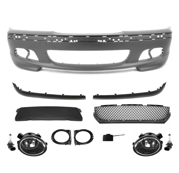 M-Tech 2 Främre stötfångare för BMW E46 sedan / touring (98-05), med klar Dimljus