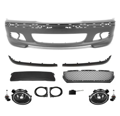 M-Tech 2 Främre stötfångare för BMW E46 sedan / touring (98-05), med klar Dimljus