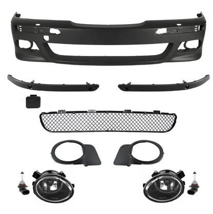 M-Pack Främre stötfångare för BMW E39, med PDC och headlight washers, med klar Dimljus