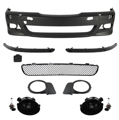M-Pack Främre stötfångare för BMW E39, med PDC och headlight washers, med röktonad Dimljus