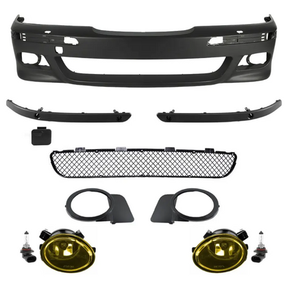 M-Pack Främre stötfångare för BMW E39, med PDC och headlight washers, med gul Dimljus