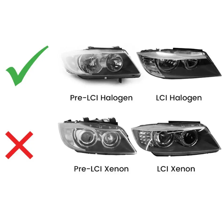 DTM stil Strålkastare sats för BMW E90 / E91 Halogen (05-11)