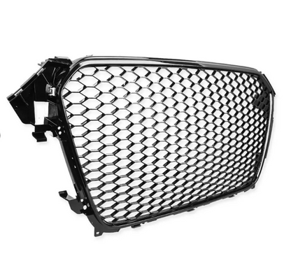 RS-design Frontgrill för Audi A4 B8.5 / S4 B8.5 (12-15) utan PDC, blank svart