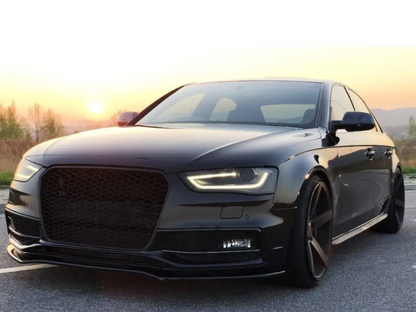 RS-design Frontgrill för Audi A4 B8.5 / S4 B8.5 (12-15) utan PDC, blank svart