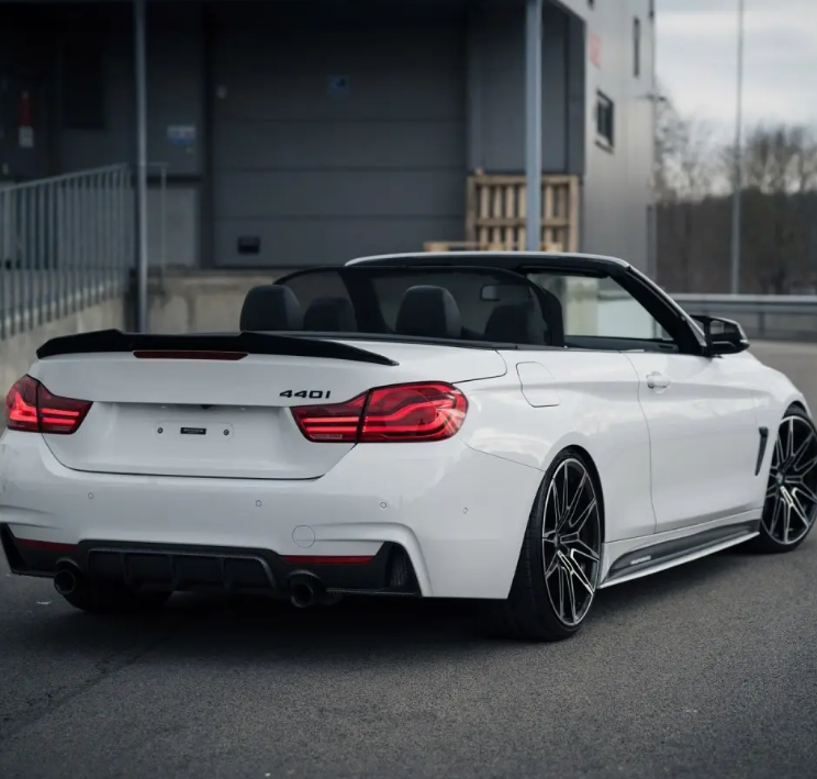 PSM stil Bakluckespoiler för BMW F33 / F83 cabriolet, blank svart
