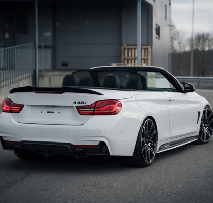 PSM stil Bakluckespoiler för BMW F33 / F83 cabriolet, blank svart