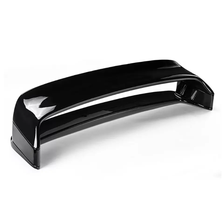 LTW-stil Bakluckespoiler + Risers för BMW E36, blank svart