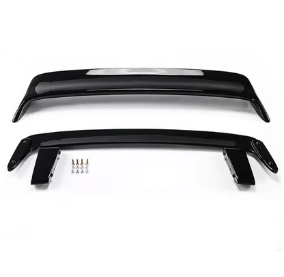 LTW-stil Bakluckespoiler + Risers för BMW E36, blank svart