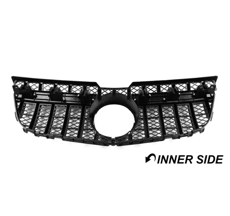 GT R Panamericana stil Frontgrill för Mercedes GLK X204 facelift (12-15), blank svart