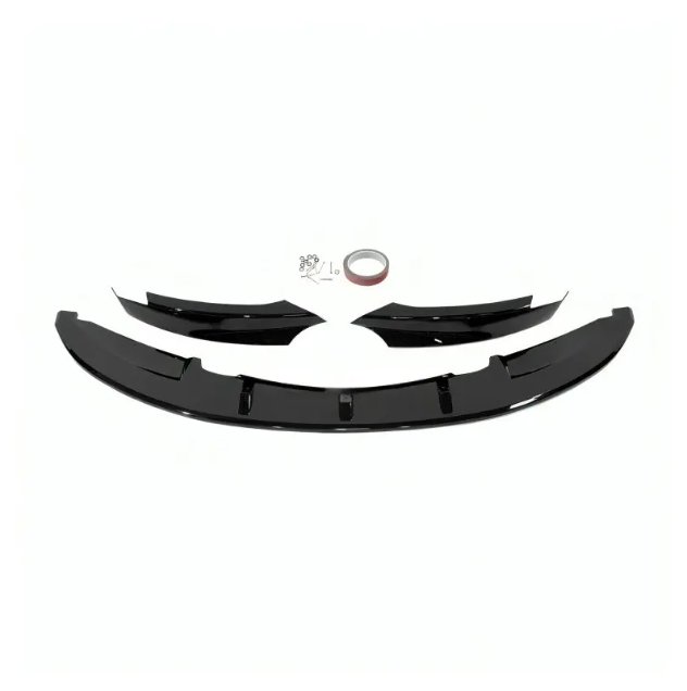 WR Frontläpp för BMW E82 / E88 med M-Sport, blank svart