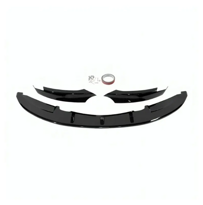 WR Frontläpp för BMW E82 / E88 med M-Sport, blank svart