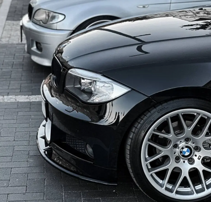 WR Frontläpp för BMW E82 / E88 med M-Sport, blank svart
