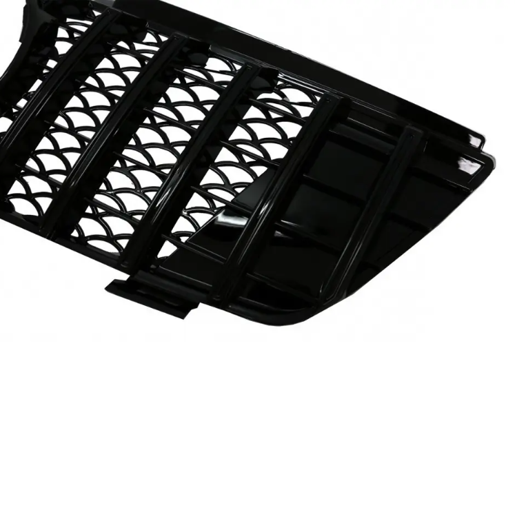GT R Panamericana stil Frontgrill för Mercedes ML W164 (05-08), blank svart