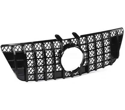GT R Panamericana stil Frontgrill för Mercedes ML W164 facelift (08-11), blank svart