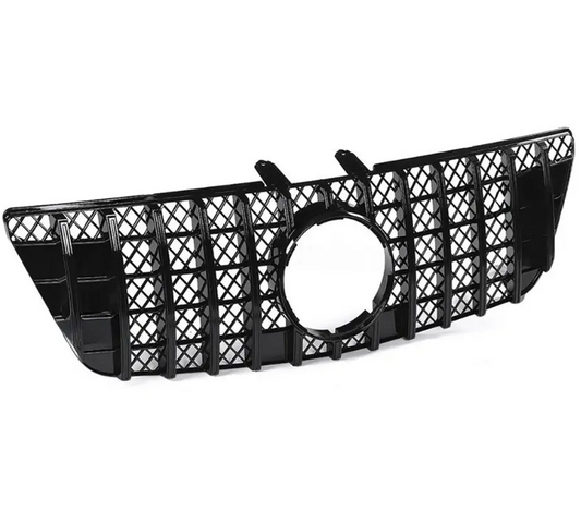 GT R Panamericana stil Frontgrill för Mercedes ML W164 facelift (08-11), blank svart