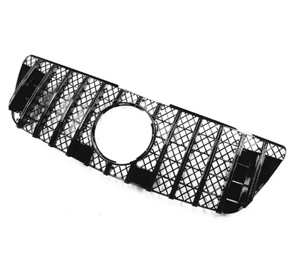 GT R Panamericana stil Frontgrill för Mercedes ML W164 facelift (08-11), blank svart