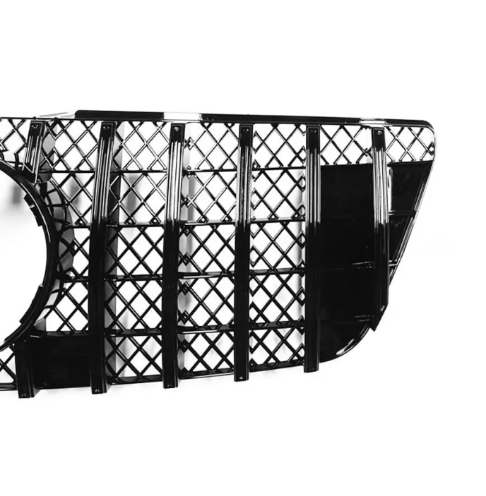 GT R Panamericana stil Frontgrill för Mercedes ML W164 facelift (08-11), blank svart